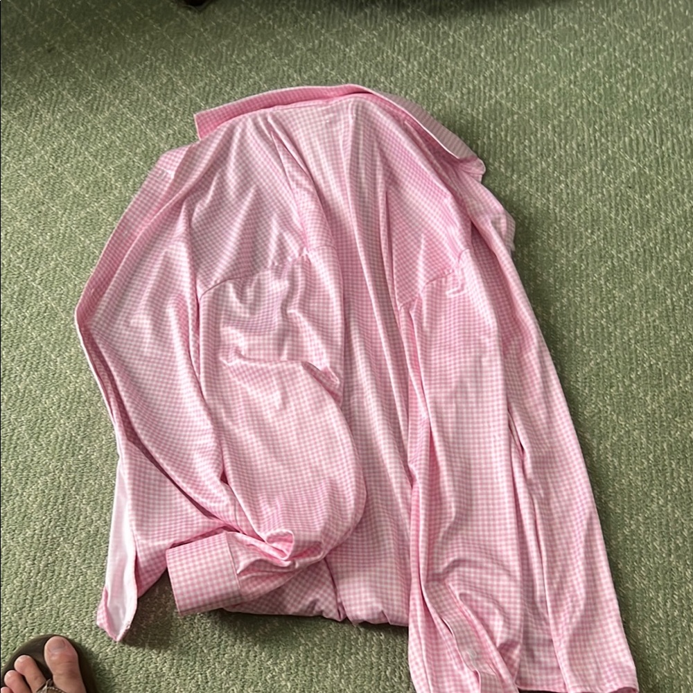 Pink Gingham Button-Up Shirt